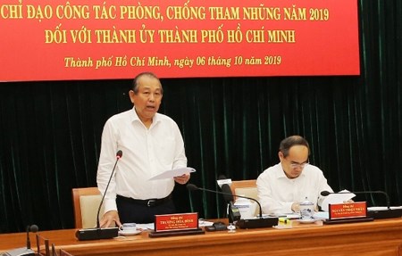 Phó Thủ tướng Thường trực làm việc với TPHCM về phòng, chống tham nhũng - ảnh 1